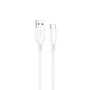 Qcharx Athens Cable USB a Tipo C 3A 18W (1 m) PVC Blanco