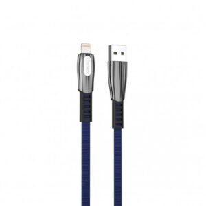 Qcharx Florence Cable USB a Lightning 3A (1 m) Zinc Azul Cordon Plano Premium