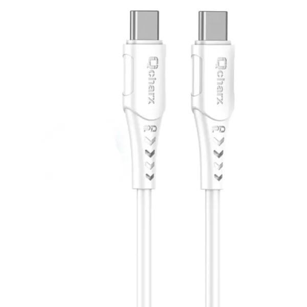 Qcharx Sofia Cable Tipo C a Tipo C 3A 60W (1 m) PVC Blanco