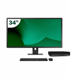Pack HP 600 G6 Mini i5 10500T 16GB SSD 512GB + LCD 34" + Tecl y Ratón Inalámbrico + WiFi
