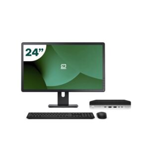 Pack HP 800 G4 Mini i5 8500T 16GB SSD 512GB + LCD 24" + Tecl y Ratón Inalámbrico + WiFi