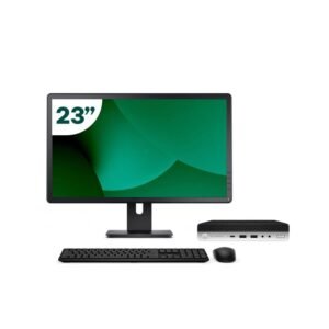 Pack HP 800 G4 Mini i5 8500T 8GB SSD 1TB + LCD 23" + Tecl y Ratón Inalámbrico + WiFi