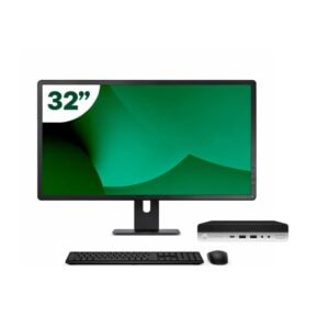 Pack HP 800 G5 Mini i5 9500T 16GB SSD 512GB + LCD 32" + Tecl y Ratón Inalámbrico + WiFi