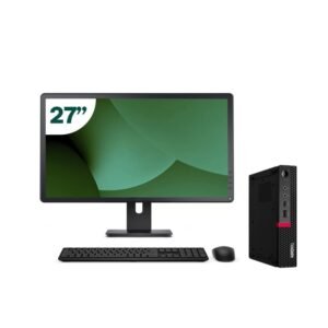 Pack Lenovo M720q Tiny i5 8500T 16GB SSD 512GB + LCD 27" + Tecl y Ratón Inalámbrico + WiFi