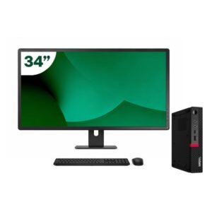 Pack Lenovo M720q Tiny i5 9500T 8GB SSD 512GB + LCD 34" + Tecl y Ratón Inalámbrico + WiFi