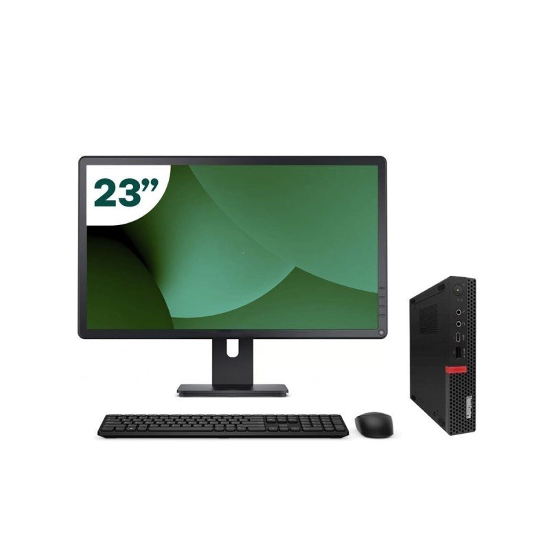 Pack Lenovo M920q Tiny i5 9500T 16GB SSD 512GB + LCD 23" + Tecl y Ratón Inalámbrico + WiFi